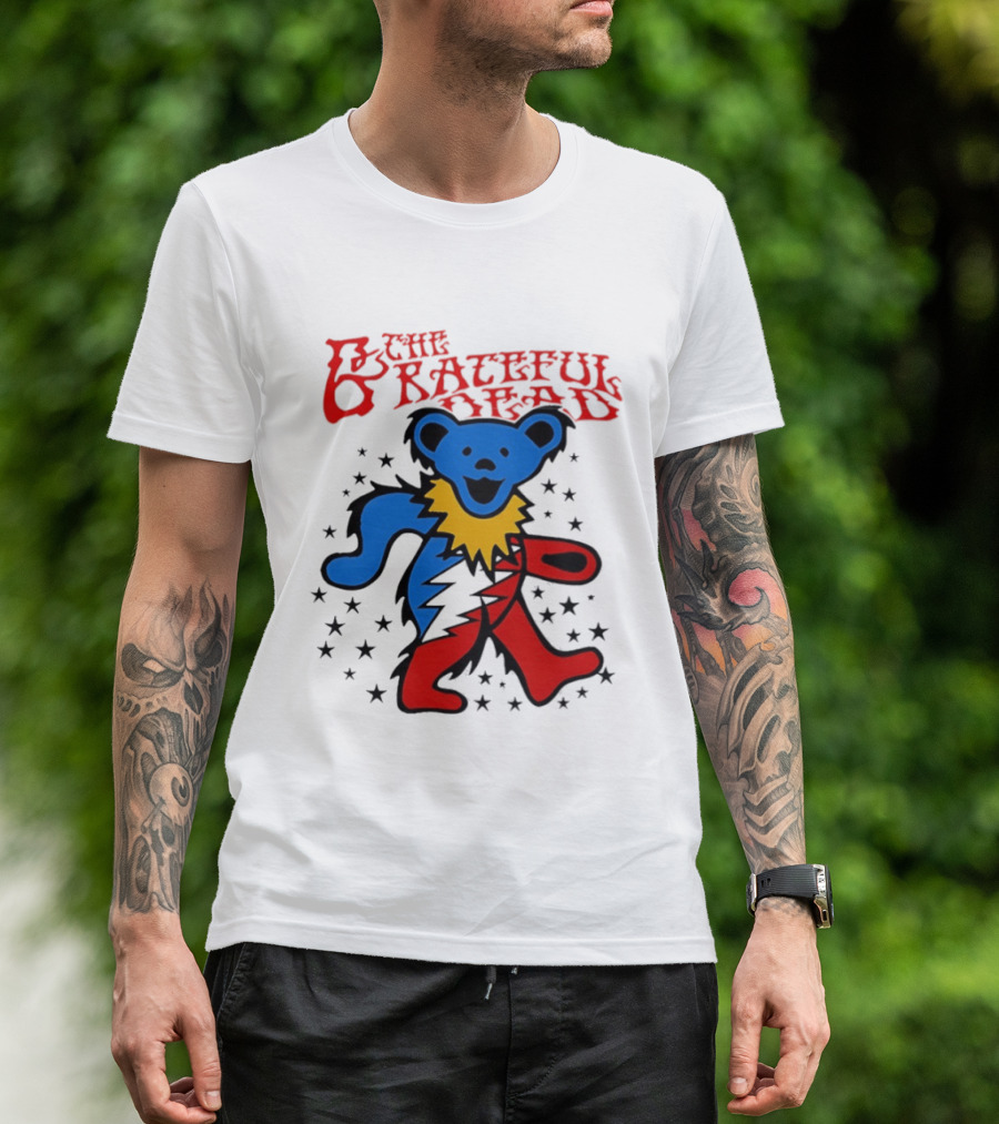 Grateful Dead Dancing Bear Stars Jordan Betts Handyman T-Shirt