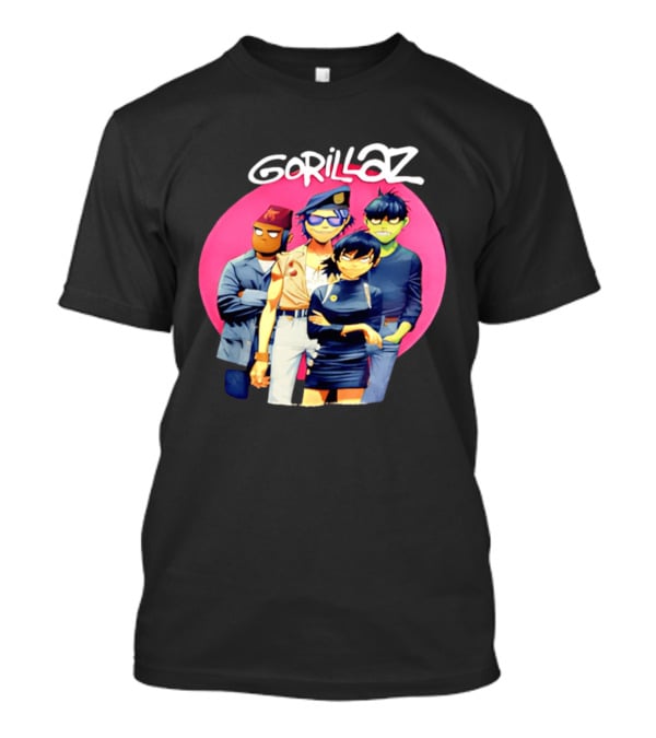 Gorillaz Cartoon Band Characters Group T-Shirt