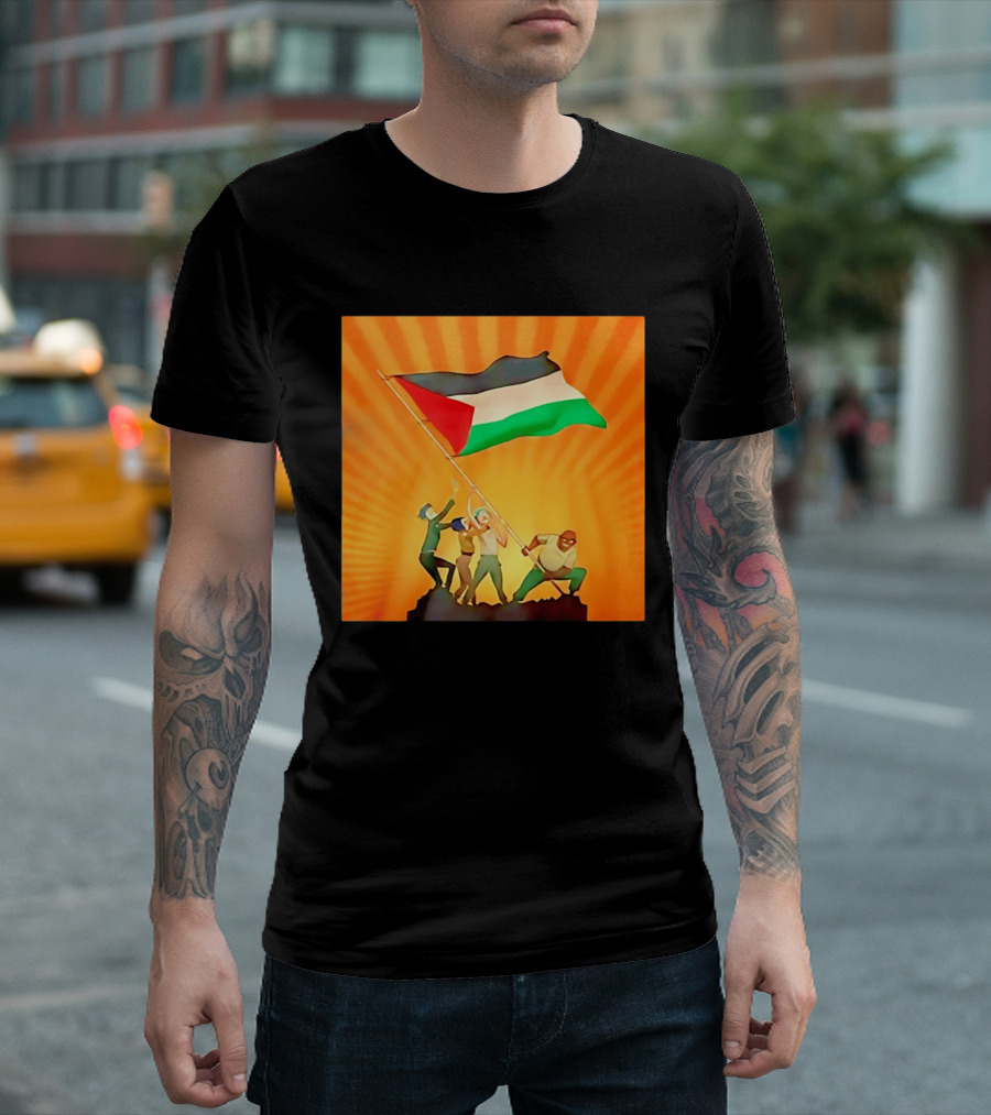 Gorillaz x Together For Palestine Flag Raising T-Shirt