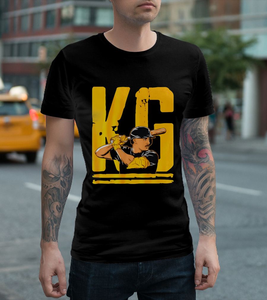 KG Konnor Griffin Pittsburgh Pirates Baseball Batter Cartoon T-Shirt