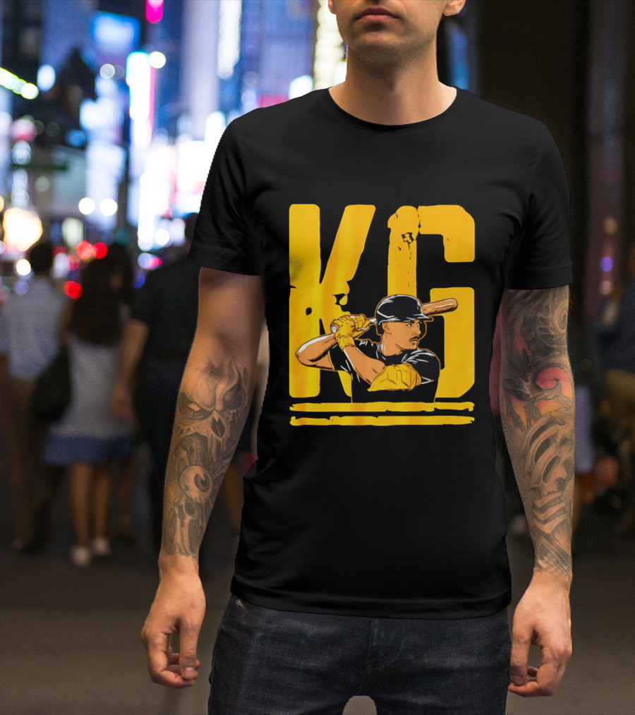 KG Konnor Griffin Pittsburgh Pirates Baseball Batter Cartoon T-Shirt