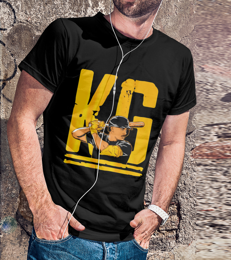 KG Konnor Griffin Pittsburgh Pirates Baseball Batter Cartoon T-Shirt