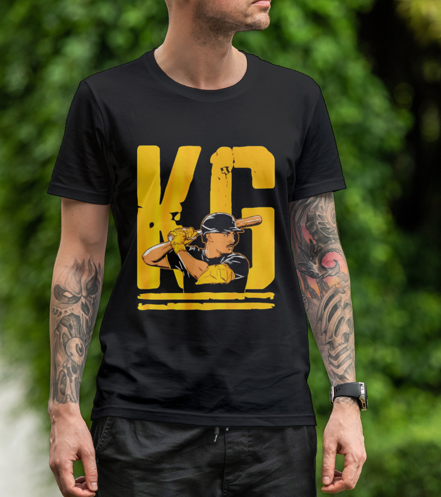 KG Konnor Griffin Pittsburgh Pirates Baseball Batter Cartoon T-Shirt