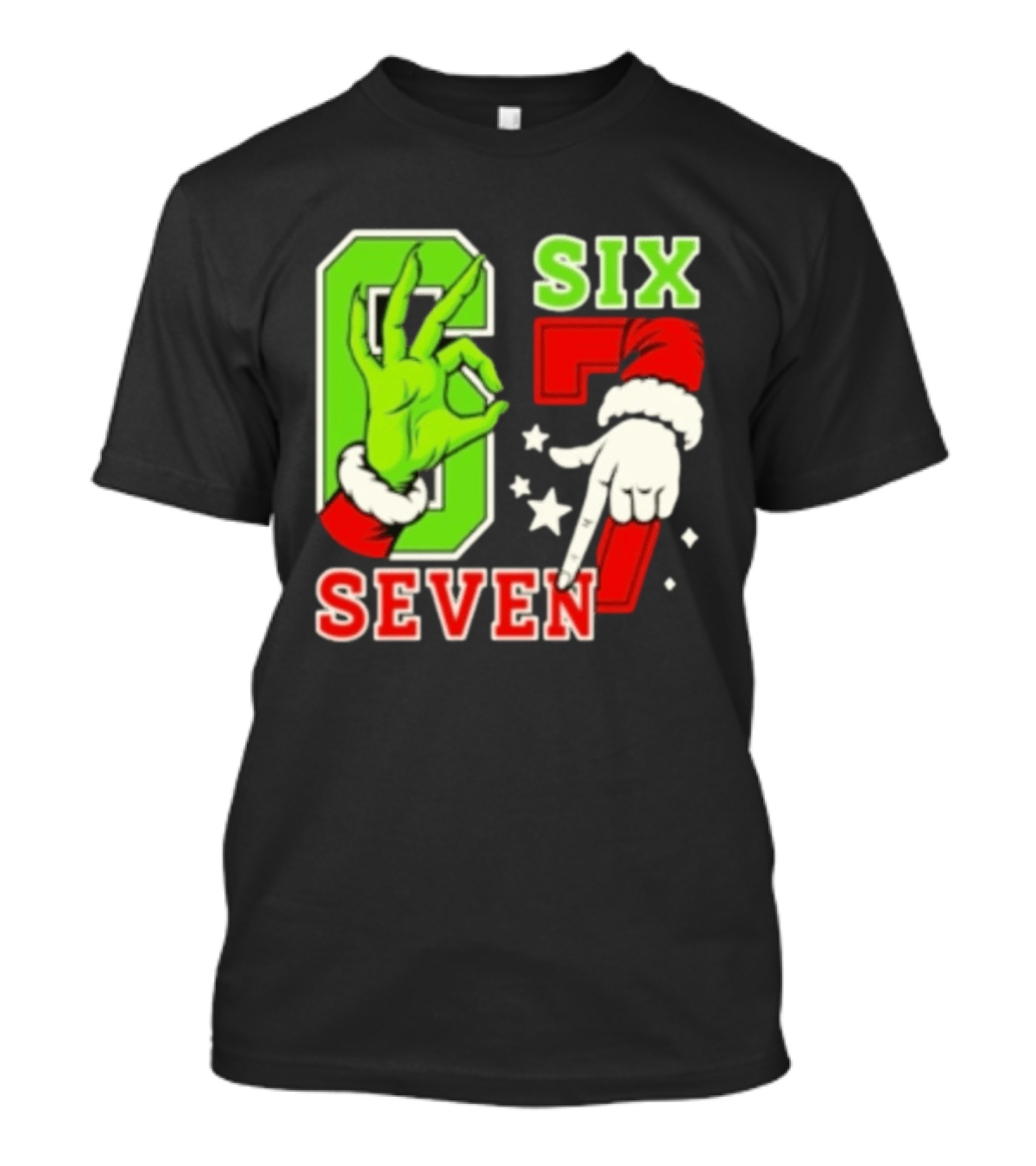 Grinch Santa 67 Six Seven Christmas TikTok Trending T-Shirt