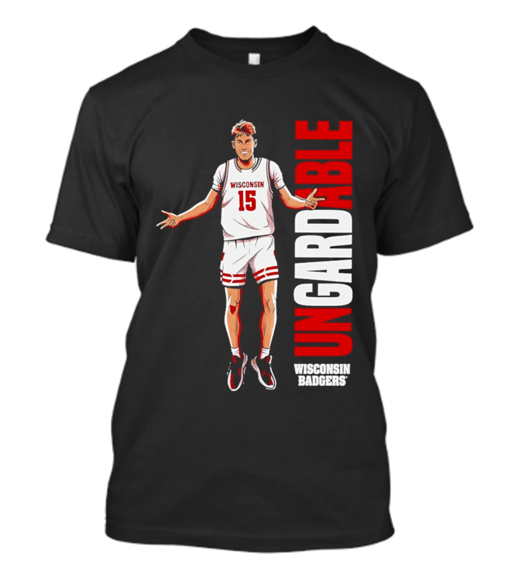 Isaac Gard Wisconsin Badgers Ungardable Basketball Player 15 T-Shirt
