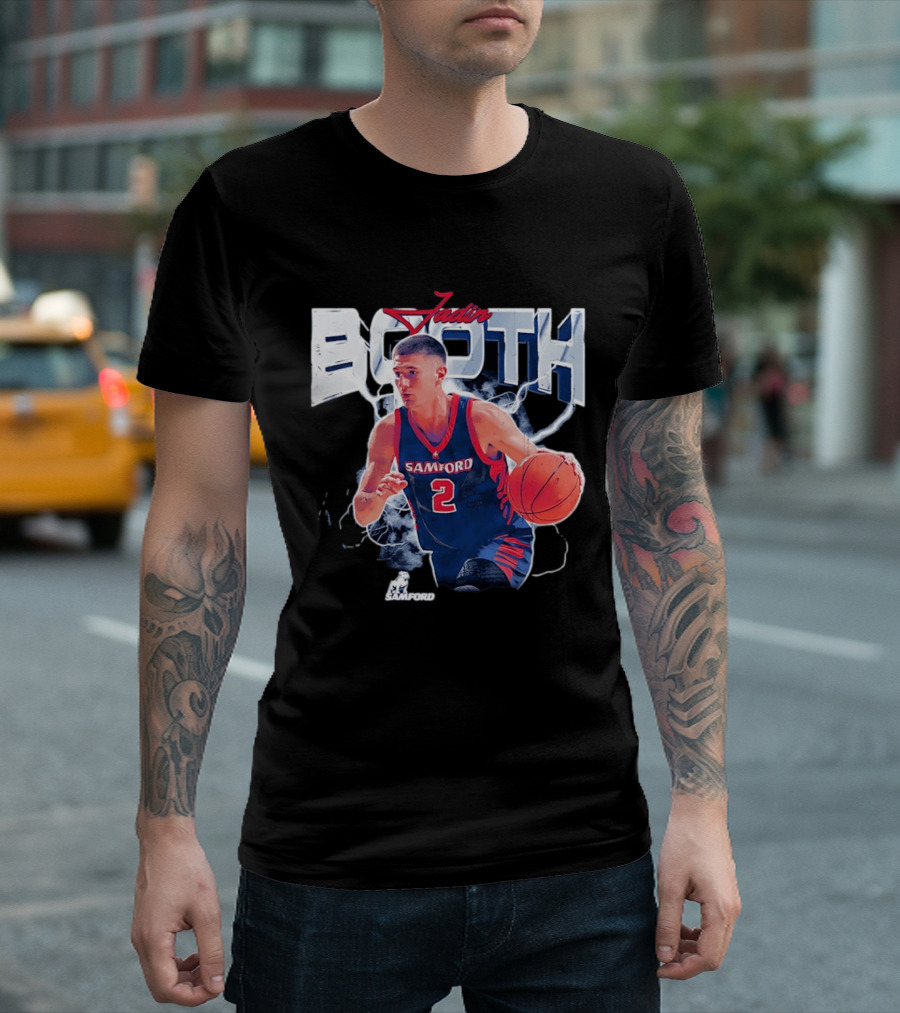 Jadin Booth Samford Basketball Number 2 NCAA '26 T-Shirt