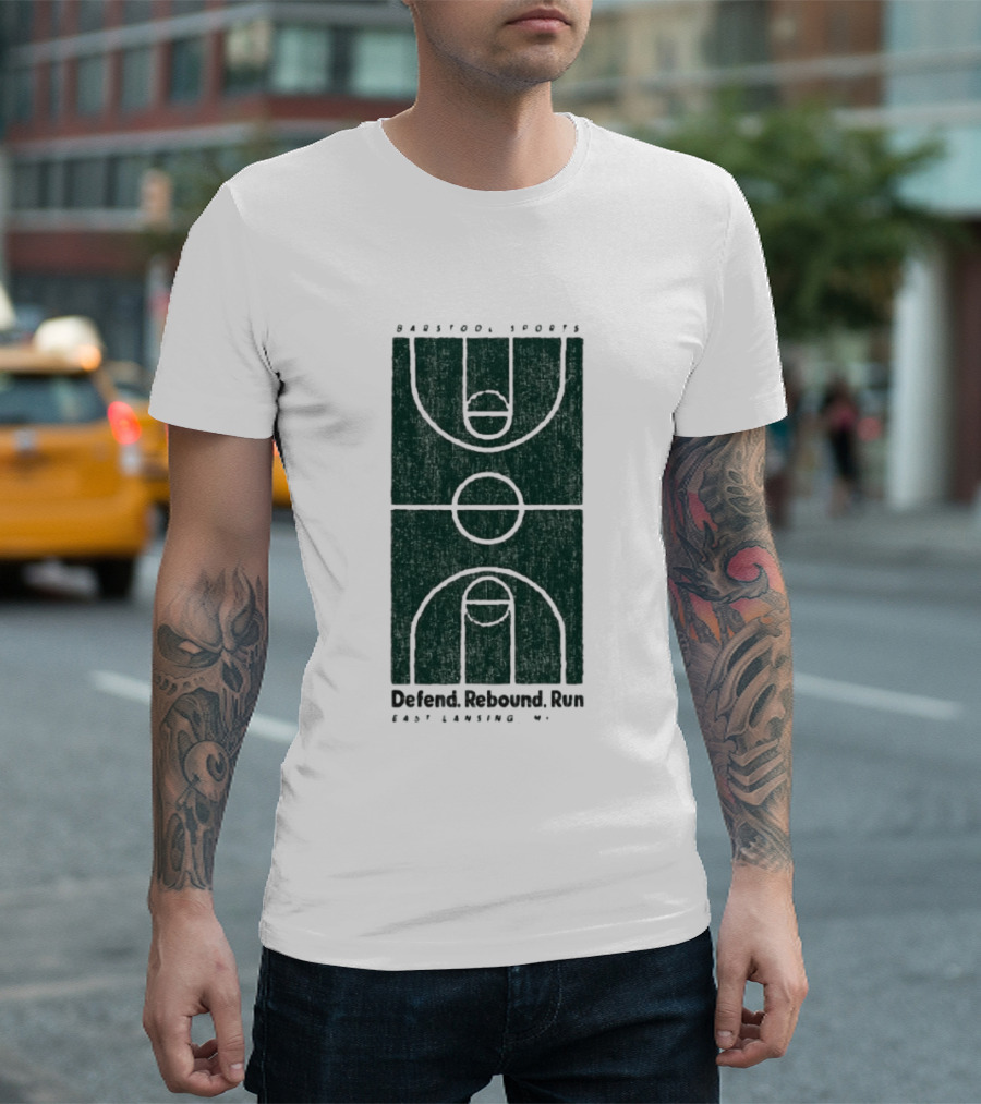 Barstool Sports Defend Rebound Run East Lansing Court T-Shirt