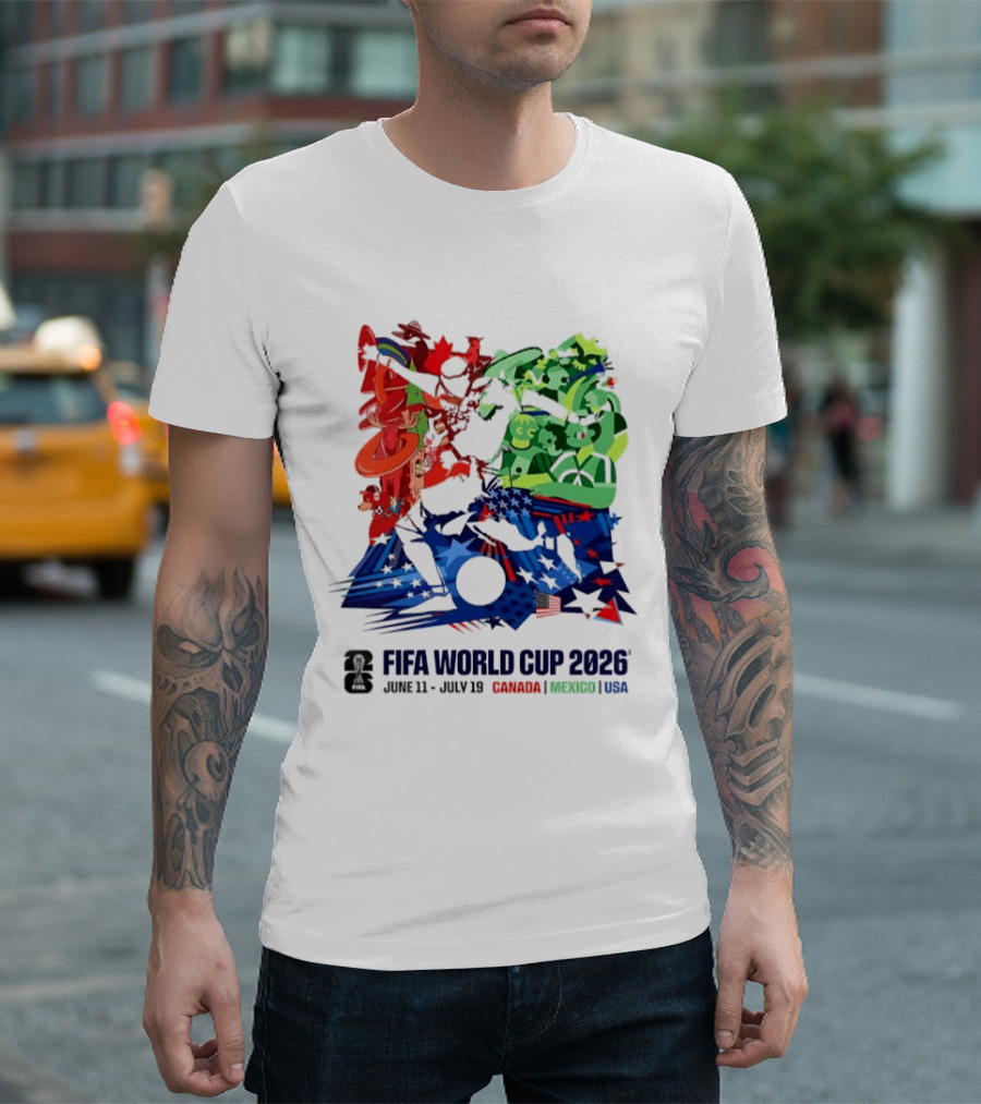 FIFA World Cup 2026 June 11 July 19 Canada Mexico USA T-Shirt