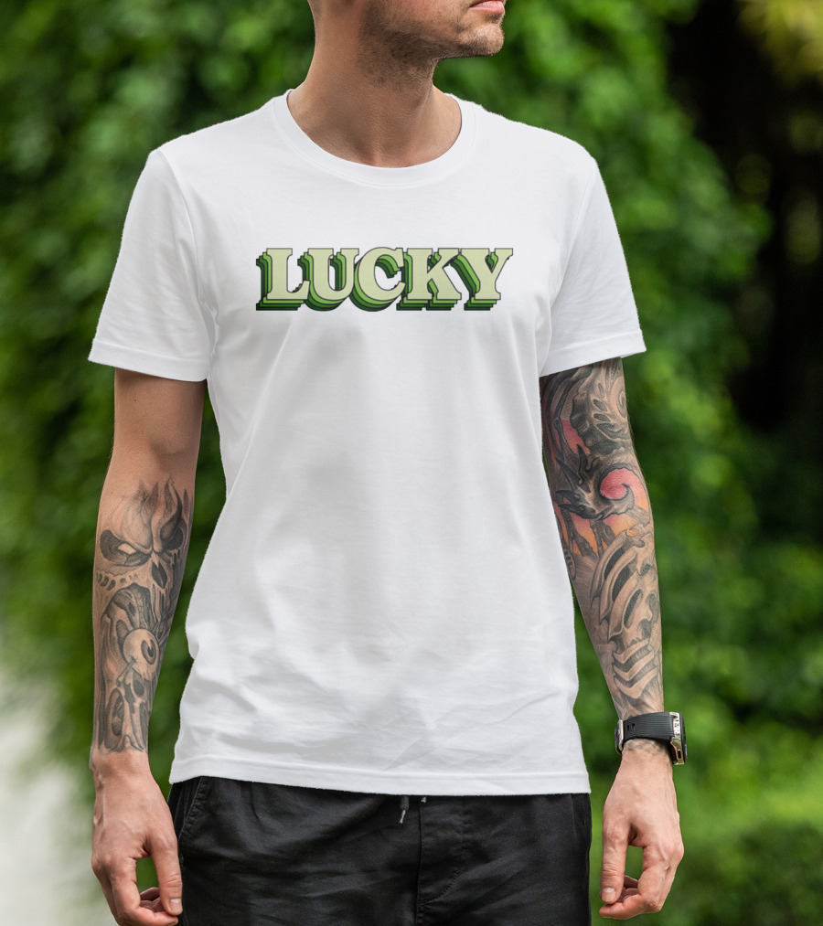 Lucky St Patrick's Day Green Gradient 3D T-Shirt
