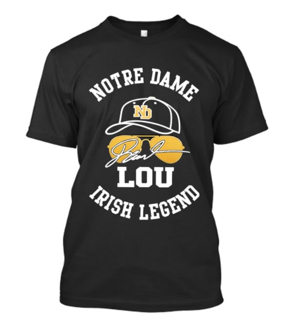 Notre Dame Lou Holtz ND Cap Irish Legend T-Shirt
