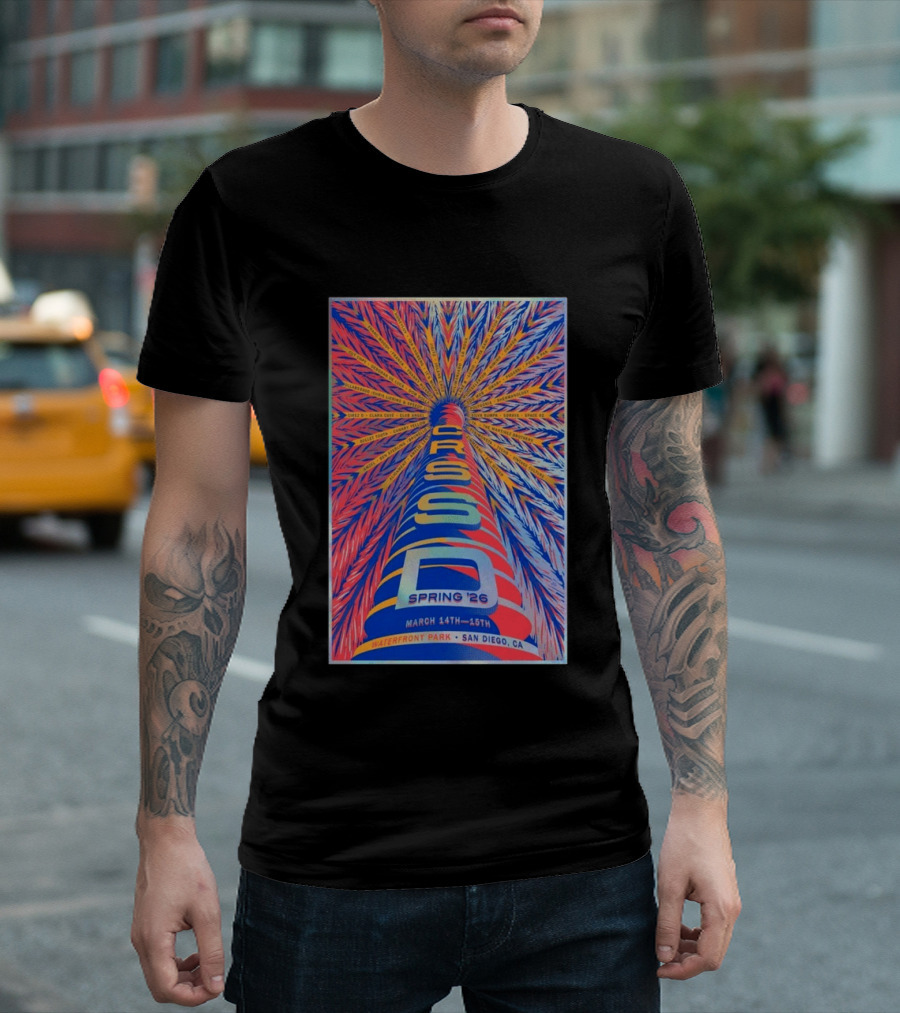 CRSSD Spring 2026 Waterfront Park San Diego March 14 15 Clara Cone Club Agua DJ Seinfeld Elkka T-Shirt