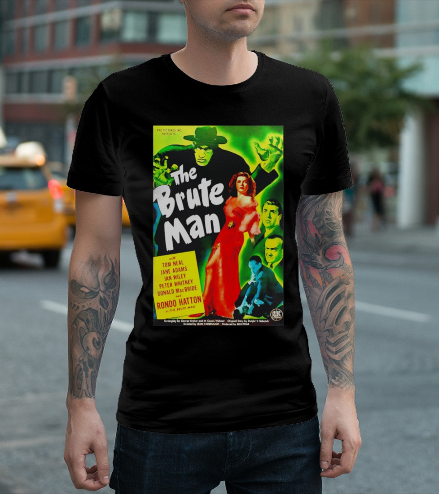 The Brute Man Rondo Hatton Tom Neal Jane Adams Jan Wiley Classic Horror Film T-Shirt