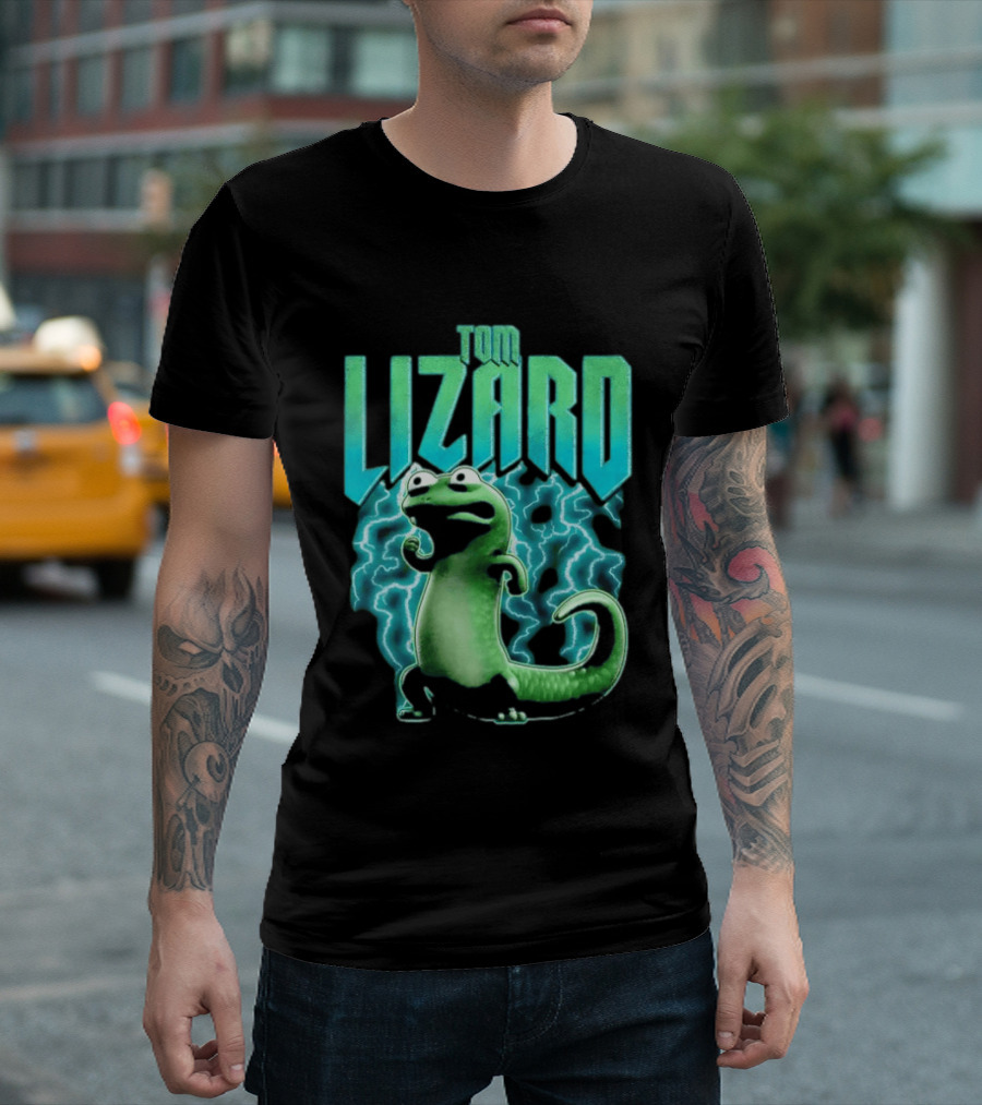 Tom Lizard Animated Lightning Character Disney Hoppers T-Shirt