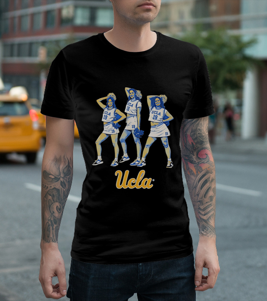 UCLA Bruins Women's Basketball Cheerleading Pom Poms Team Spirit T-Shirt