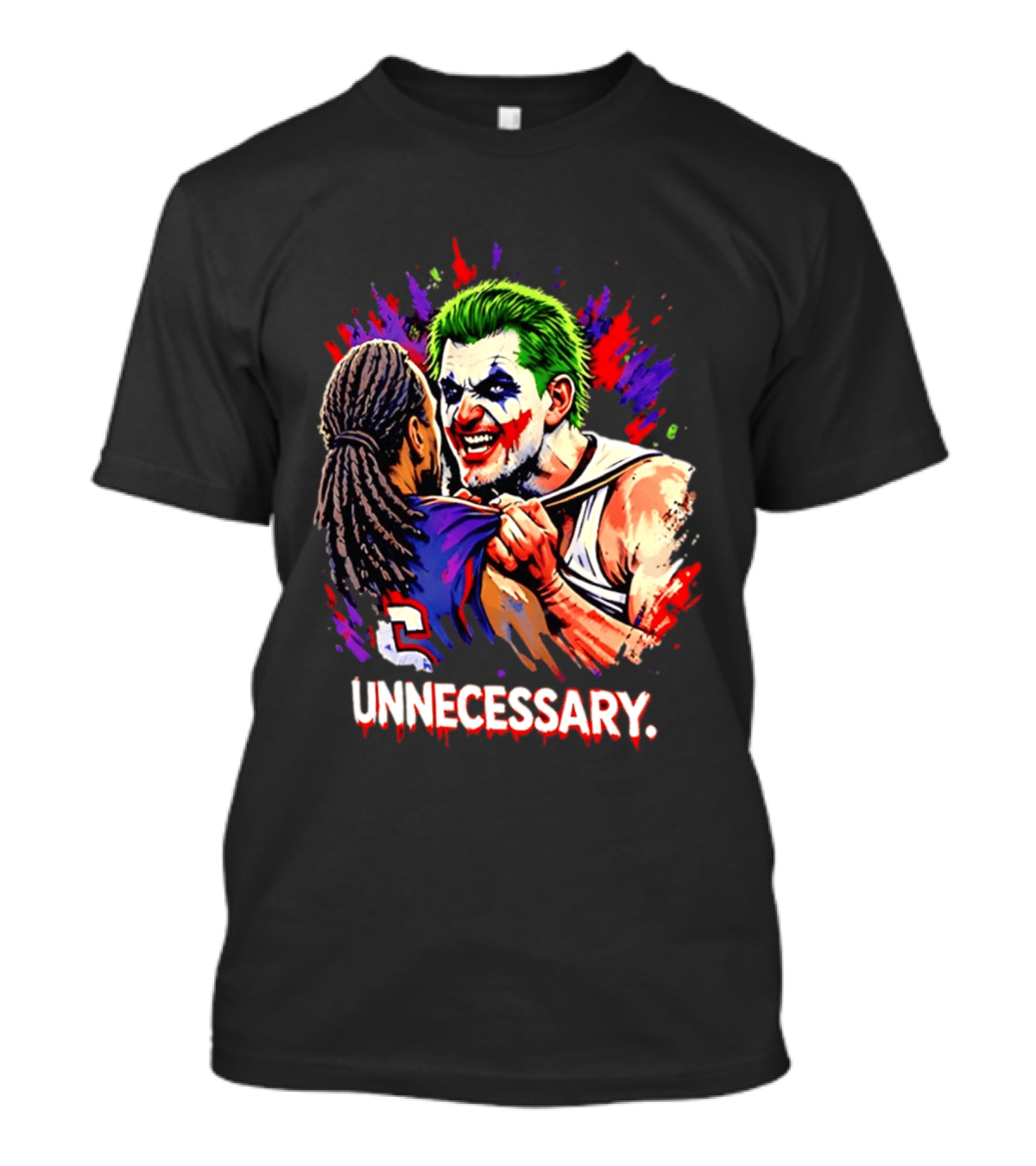 Unnecessary Joker Nikola Jokic Denver Nuggets Basketball Meme T-Shirt