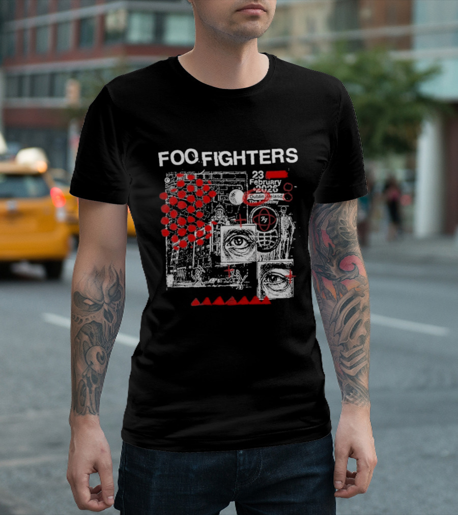Foo Fighters 23 February 2026 Dublin The Academy Ireland Concert Event T-Shirt