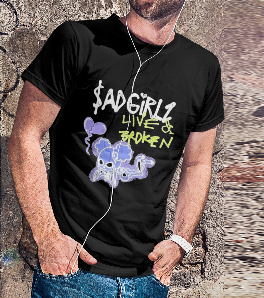 Junior H Sadgirlz Live And Broken Tour 2025 Skeleton Balloon T-Shirt