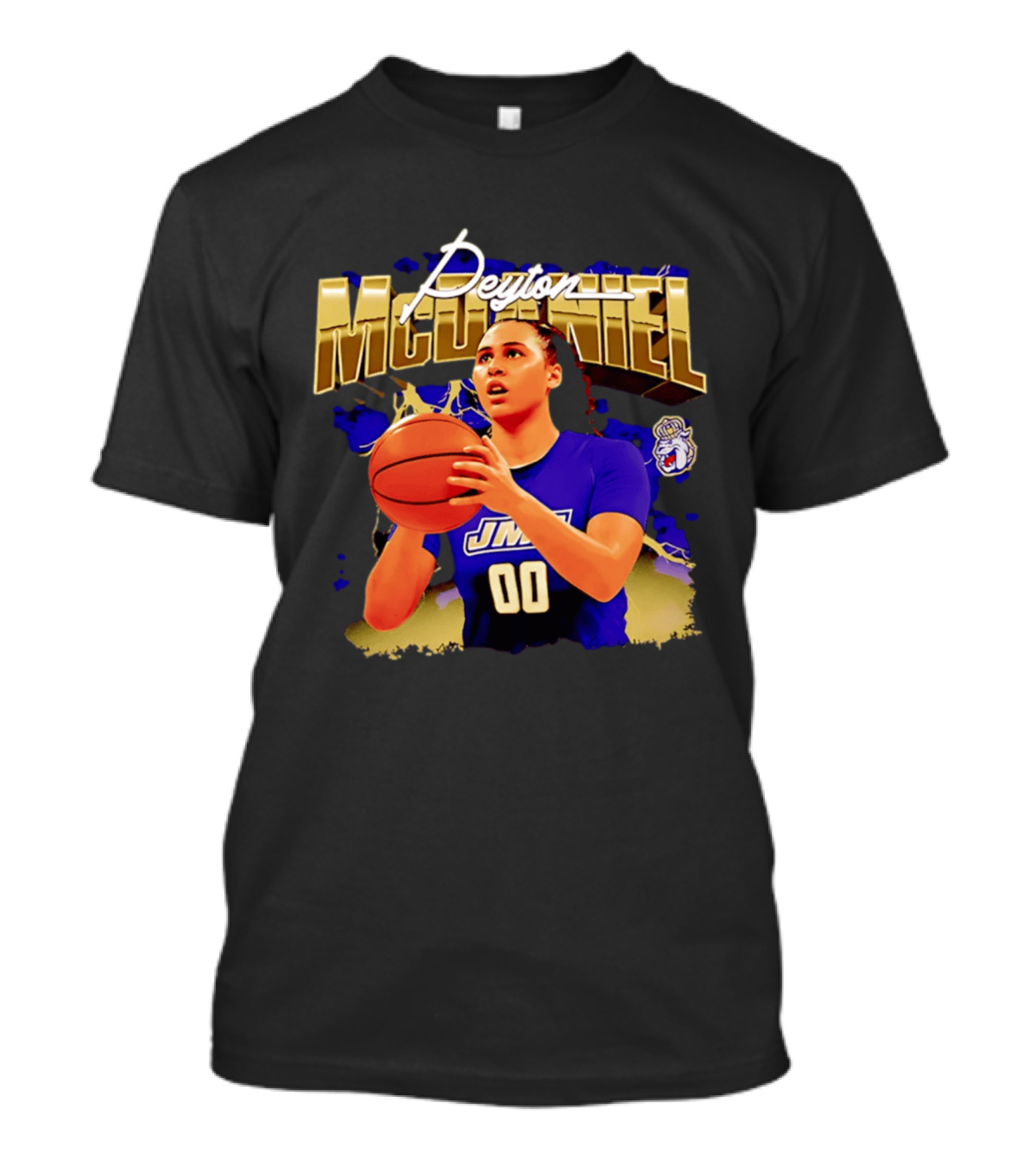 Peyton McDaniel JMU Basketball Player 00 NCAA James Madison Dukes T-Shirt