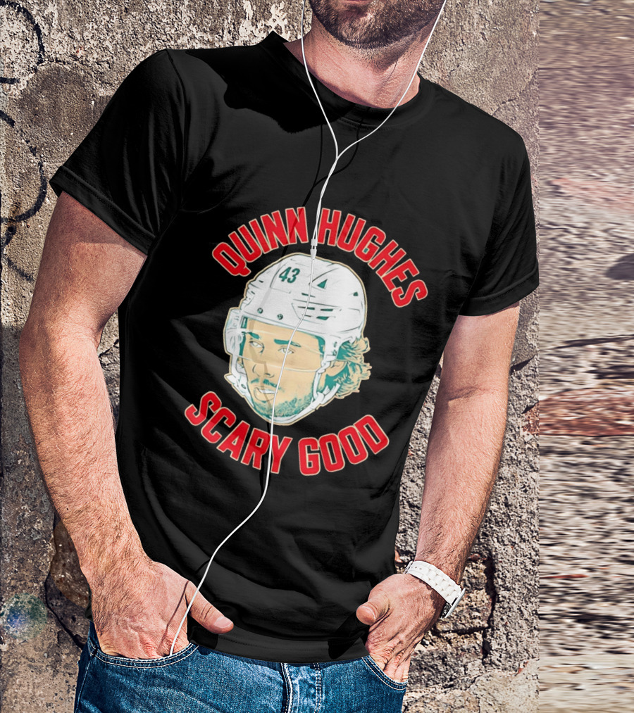 Quinn Hughes Scary Good Hockey 43 T-Shirt