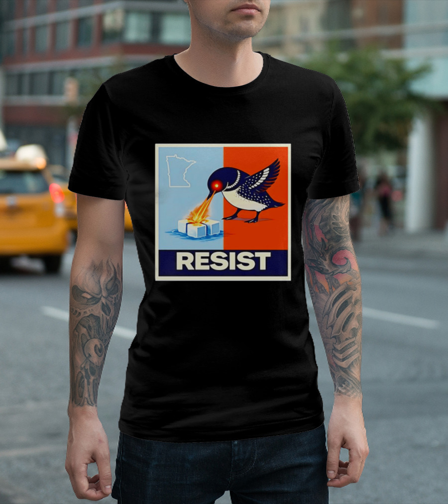 Resist Minnesota Loon Melting ICE Protest T-Shirt