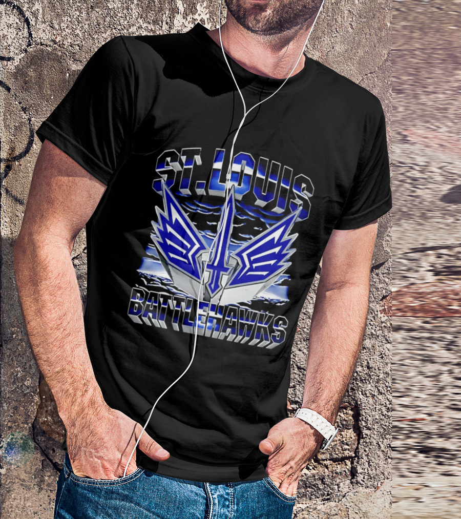 St. Louis Battlehawks Winged Sword T-Shirt