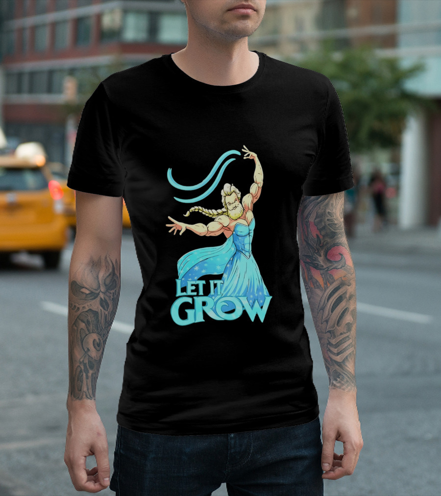 Let It Grow Frozen Elsa Muscular T-Shirt