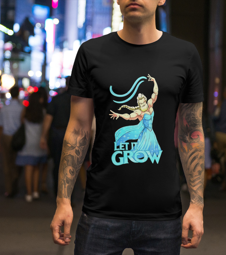 Let It Grow Frozen Elsa Muscular T-Shirt
