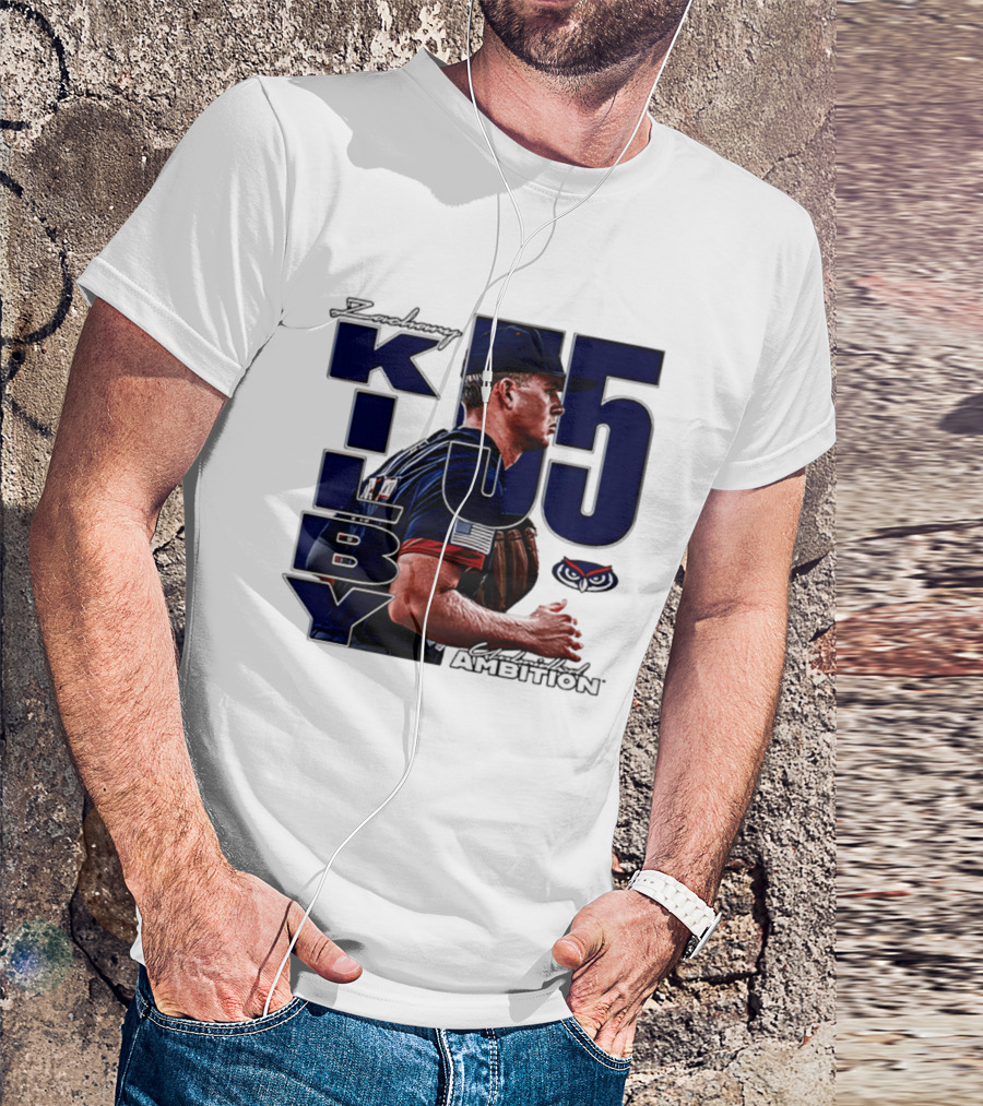 Zach Kilby 55 Baseball Ambition FAU Owls T-Shirt