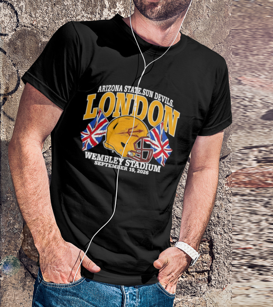 Arizona State Sun Devils London Wembley Stadium September 19 2026 T-Shirt