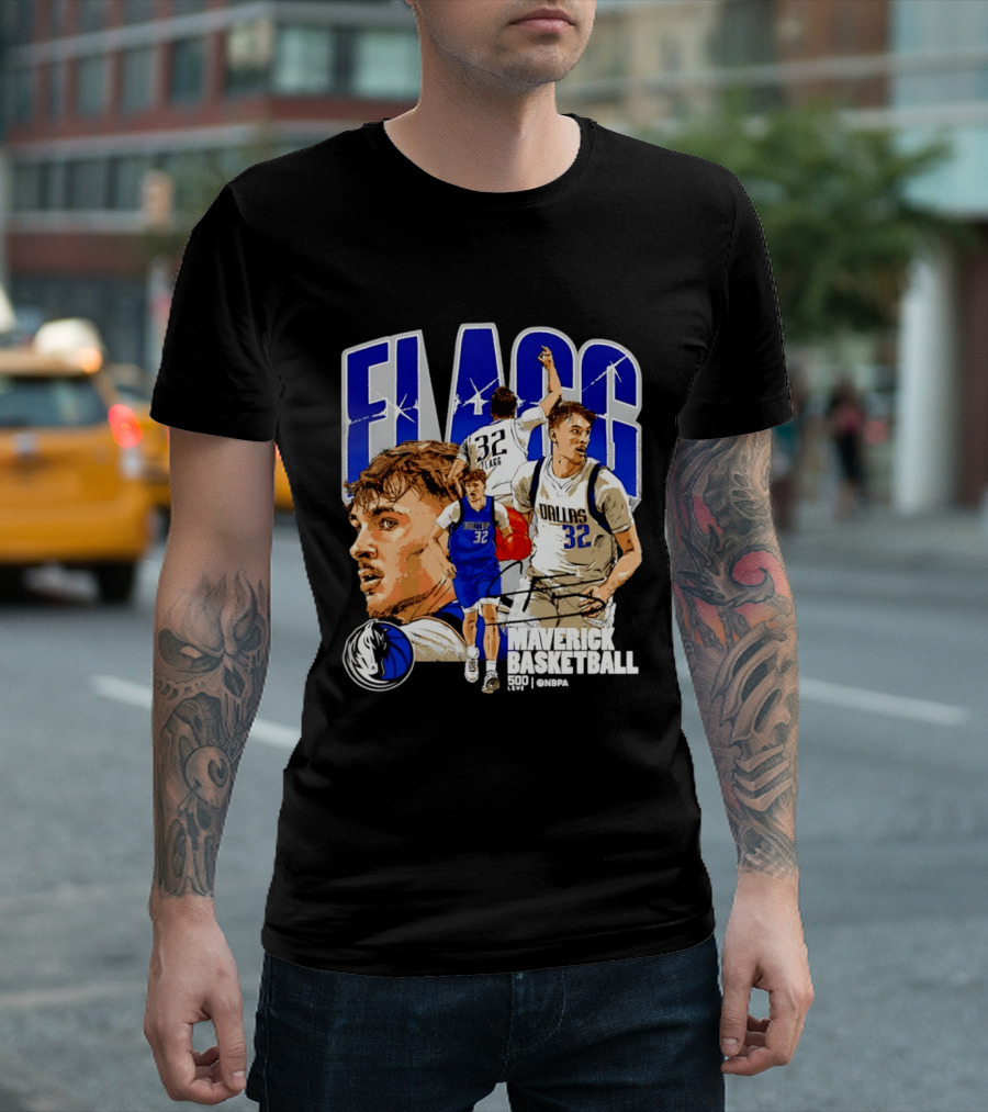 Maverick Basketball Cooper Flagg Dallas NBA 32 Collage T-Shirt