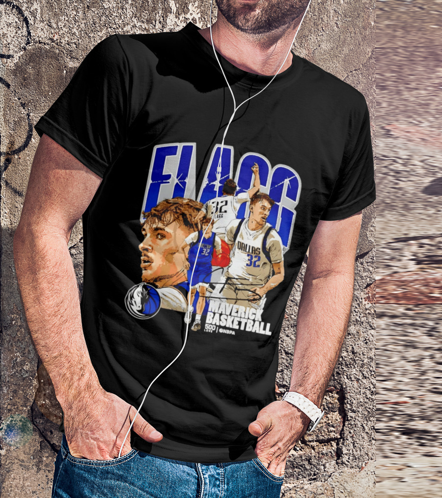 Maverick Basketball Cooper Flagg Dallas NBA 32 Collage T-Shirt
