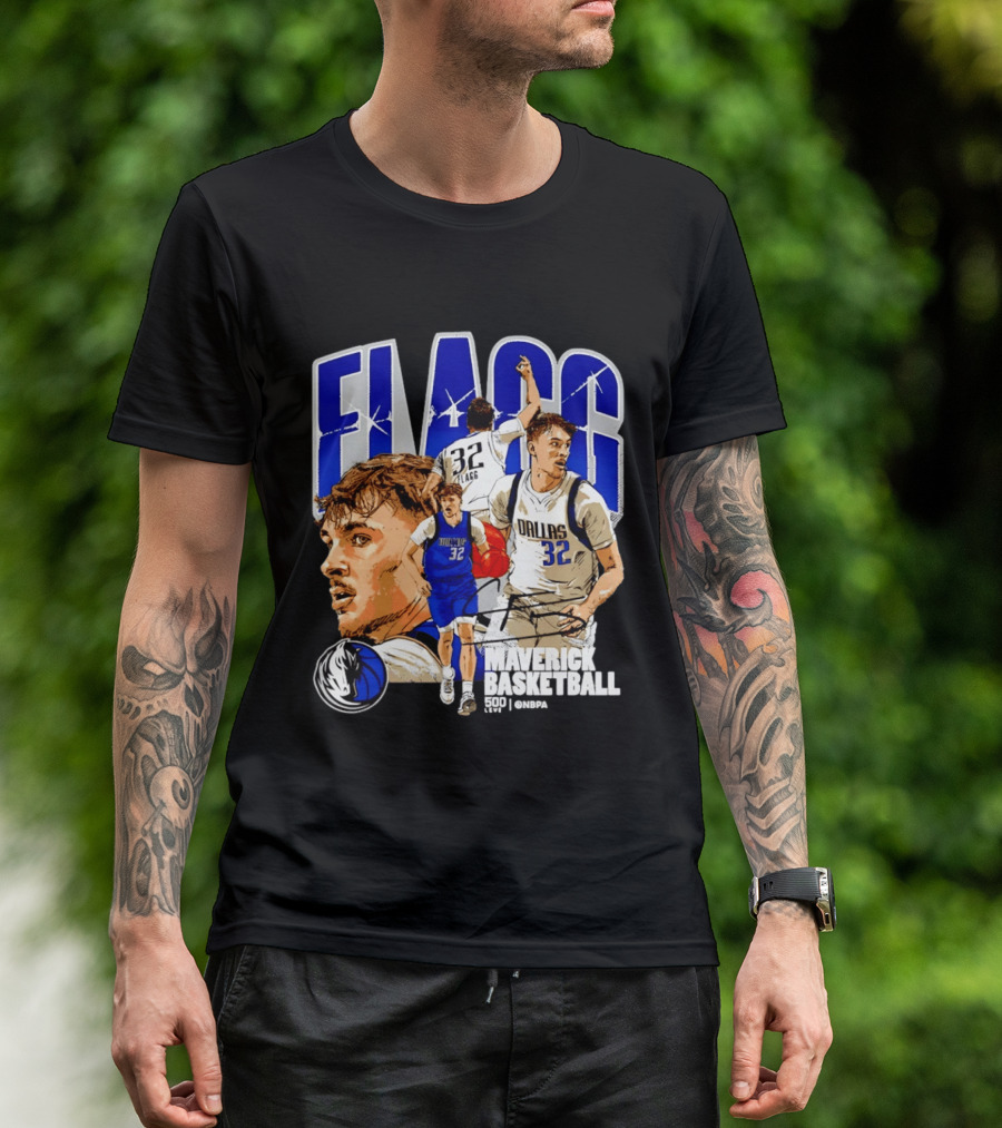 Maverick Basketball Cooper Flagg Dallas NBA 32 Collage T-Shirt