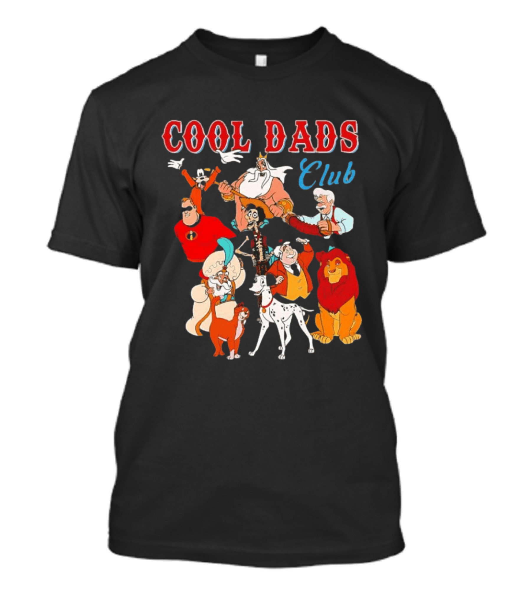 Cool Dads Club Disney Cartoon Characters Magic Fathers Pixar Animation T-Shirt