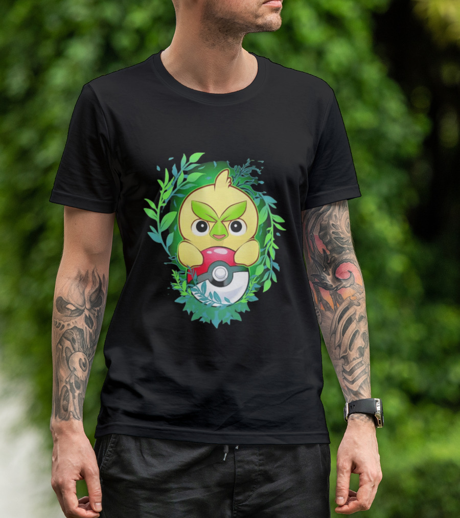 Pokémon Browt Grass Chicken Pokeball Forest T-Shirt