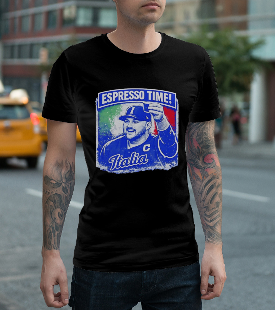 Espresso Time Italia Italy Baseball Celebration T-Shirt