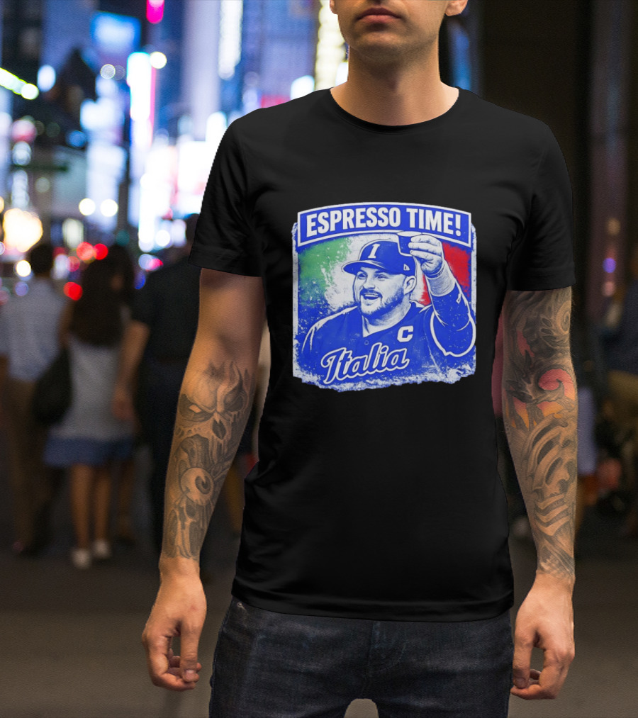 Espresso Time Italia Italy Baseball Celebration T-Shirt