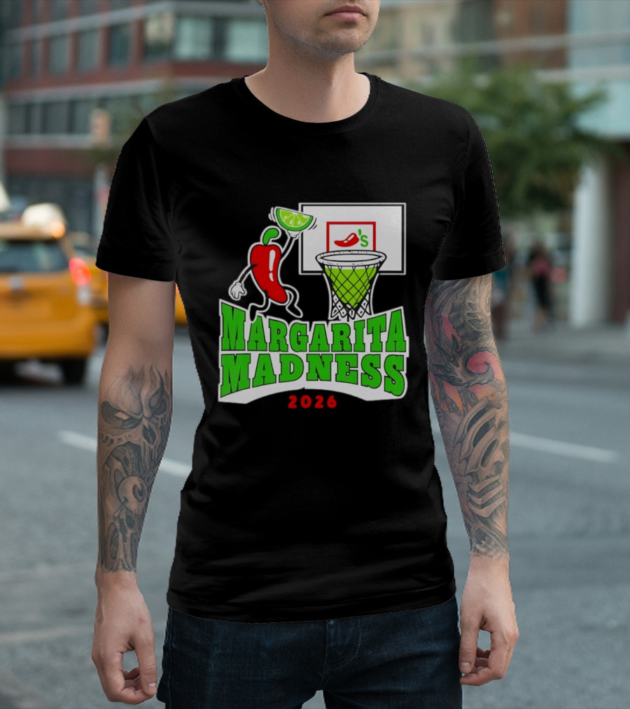 Chili's Margarita Madness 2026 Basketball Event With Lime And Chili Hoops T-Shirt