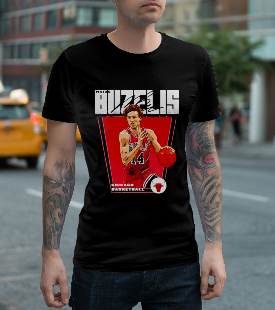 Matas Buzelis Chicago Basketball Bulls 14 T-Shirt