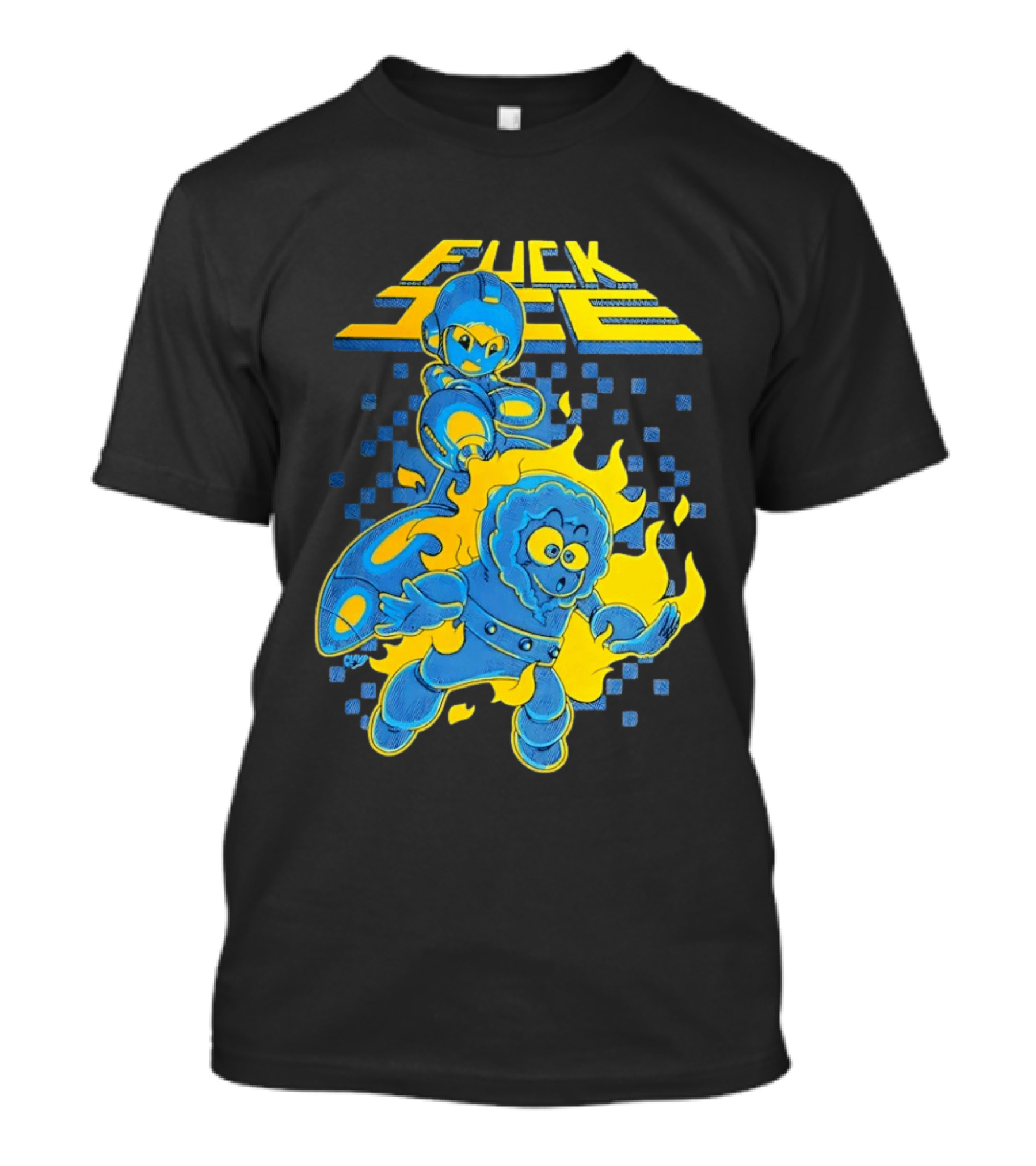 Mega Man Fuck Ice Bold Cartoon T-Shirt