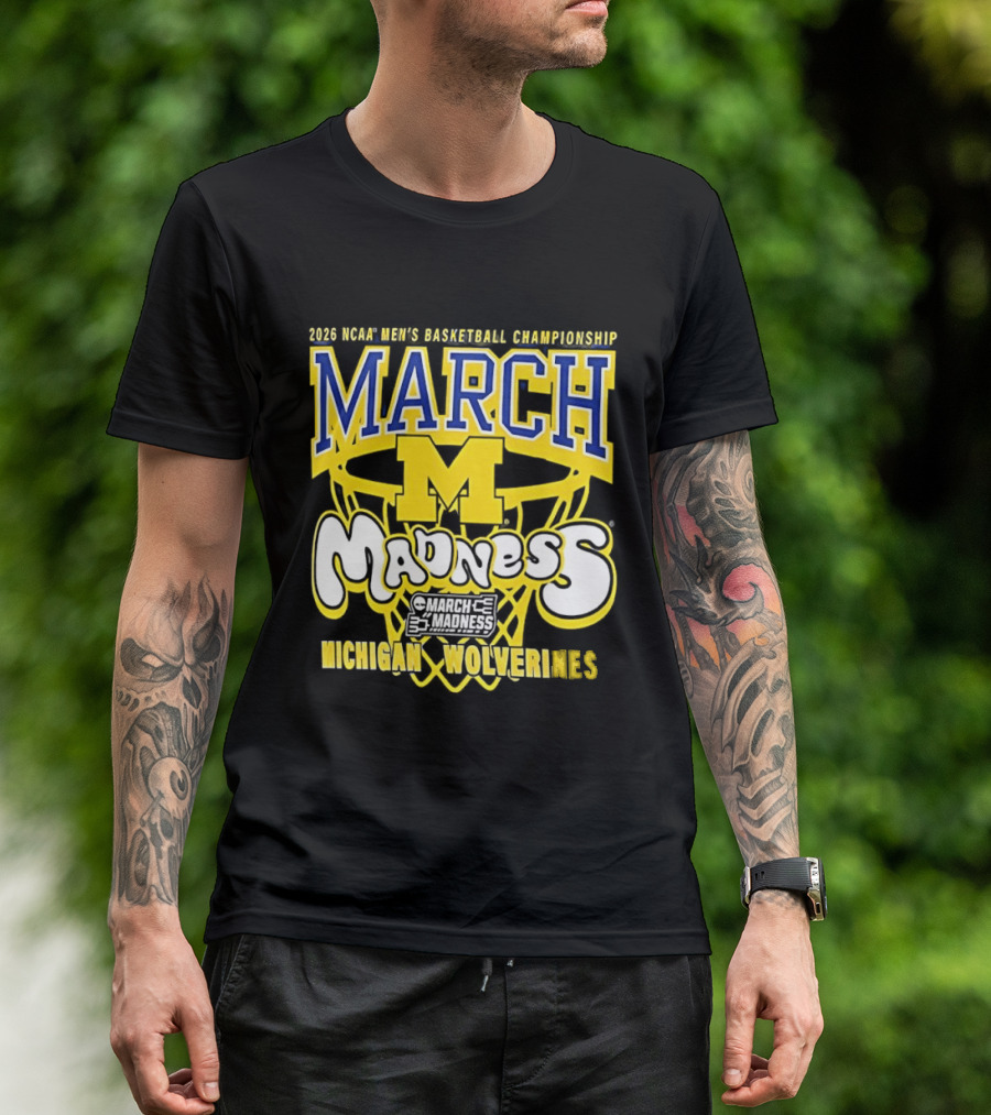 2026 NCAA Men's Basketball Championship March Madness Michigan Wolverines T-Shirt