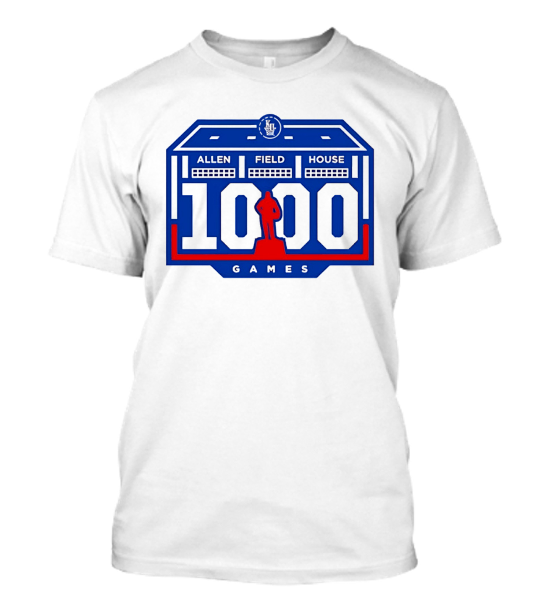 Kansas Jayhawks Allen Fieldhouse 1000 Games Celebration T-Shirt