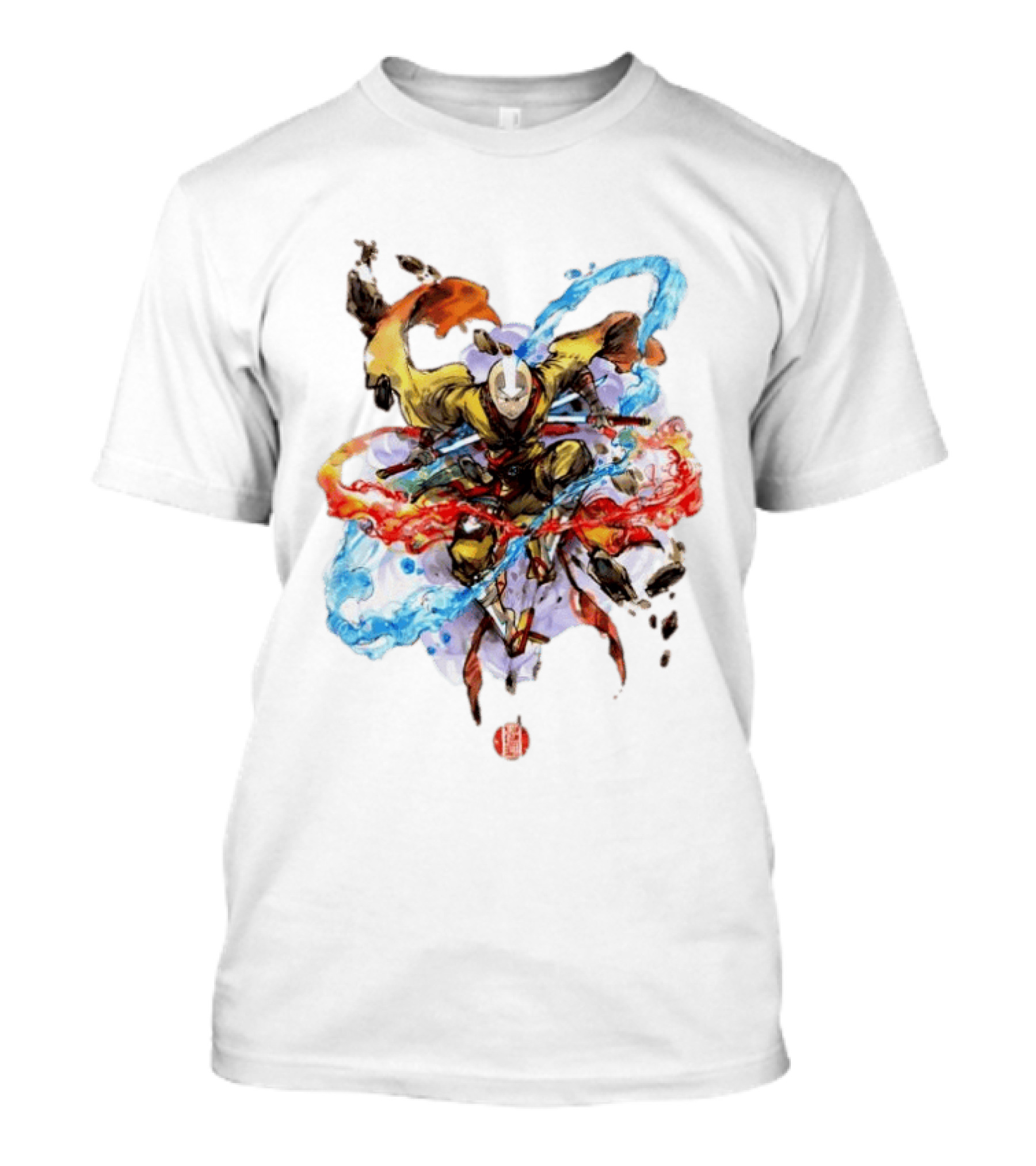 Aang Avatar The Last Airbender Elements Mastery Adult T-Shirt