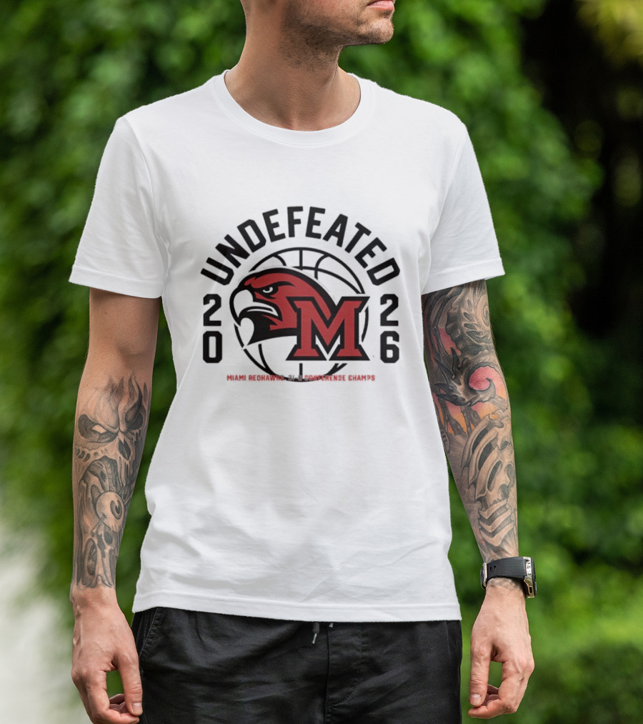 Miami RedHawks NCAA Men's Basketball 2026 Undefeated Season T-Shirt