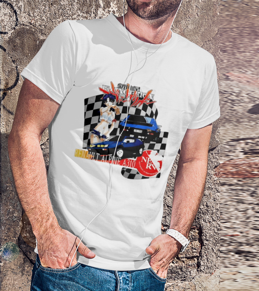 Neon Genesis Evangelion NERV Renault Alpine A310 Racing Anime T-Shirt