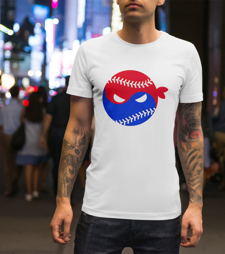 Pitching Ninja South Korea Baseball Yin Yang T-Shirt