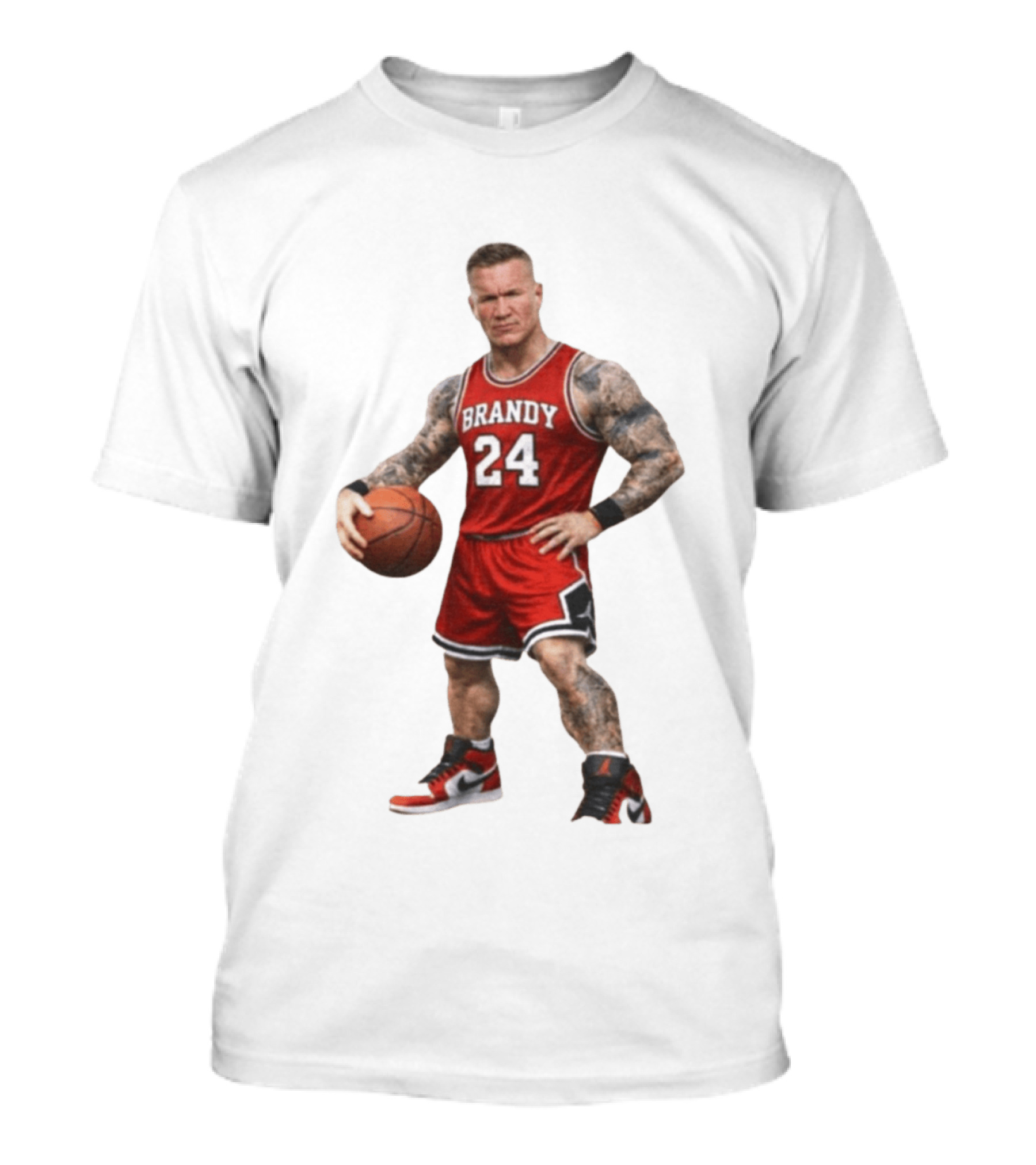 Brandy 24 Basketball Player Jordan Style Tattooed Athlete T-Shirt