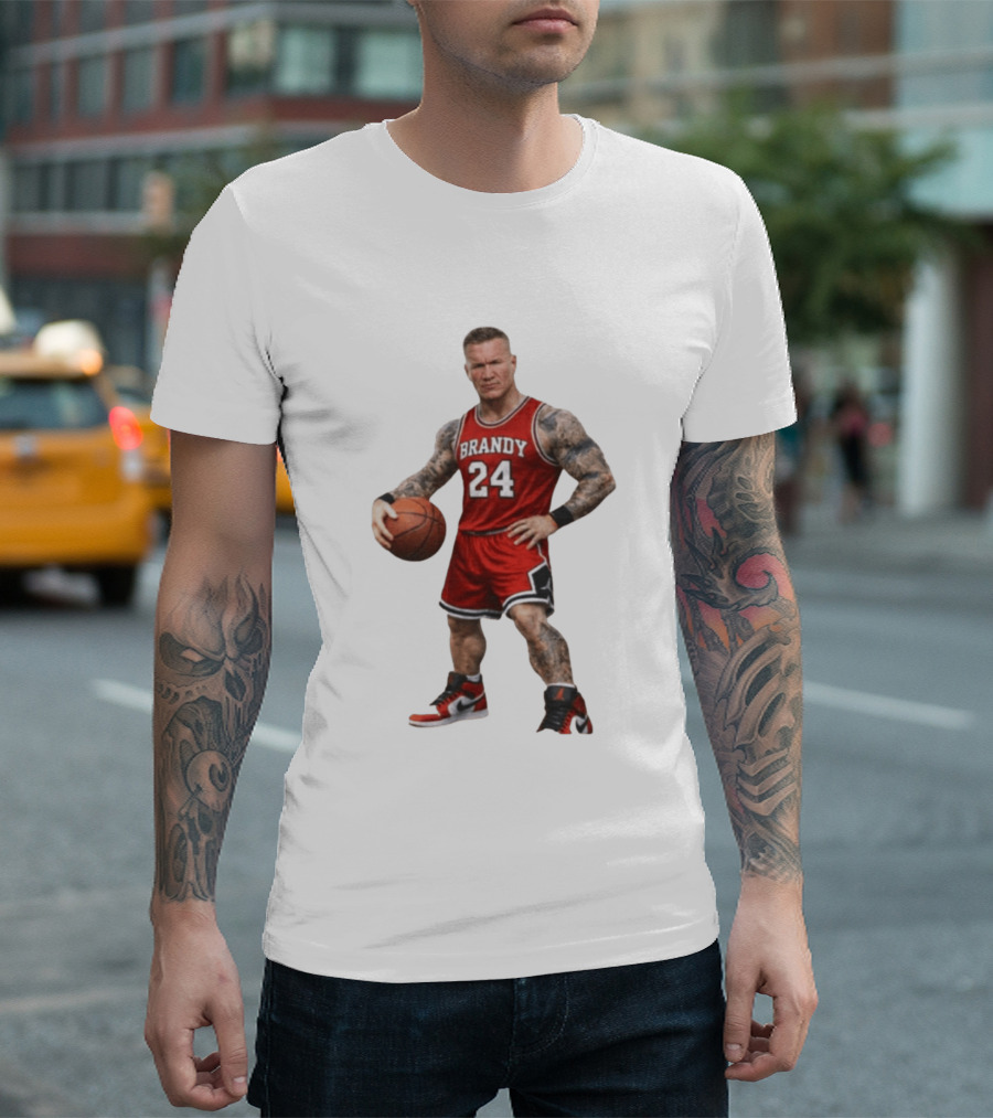 Brandy 24 Basketball Player Jordan Style Tattooed Athlete T-Shirt