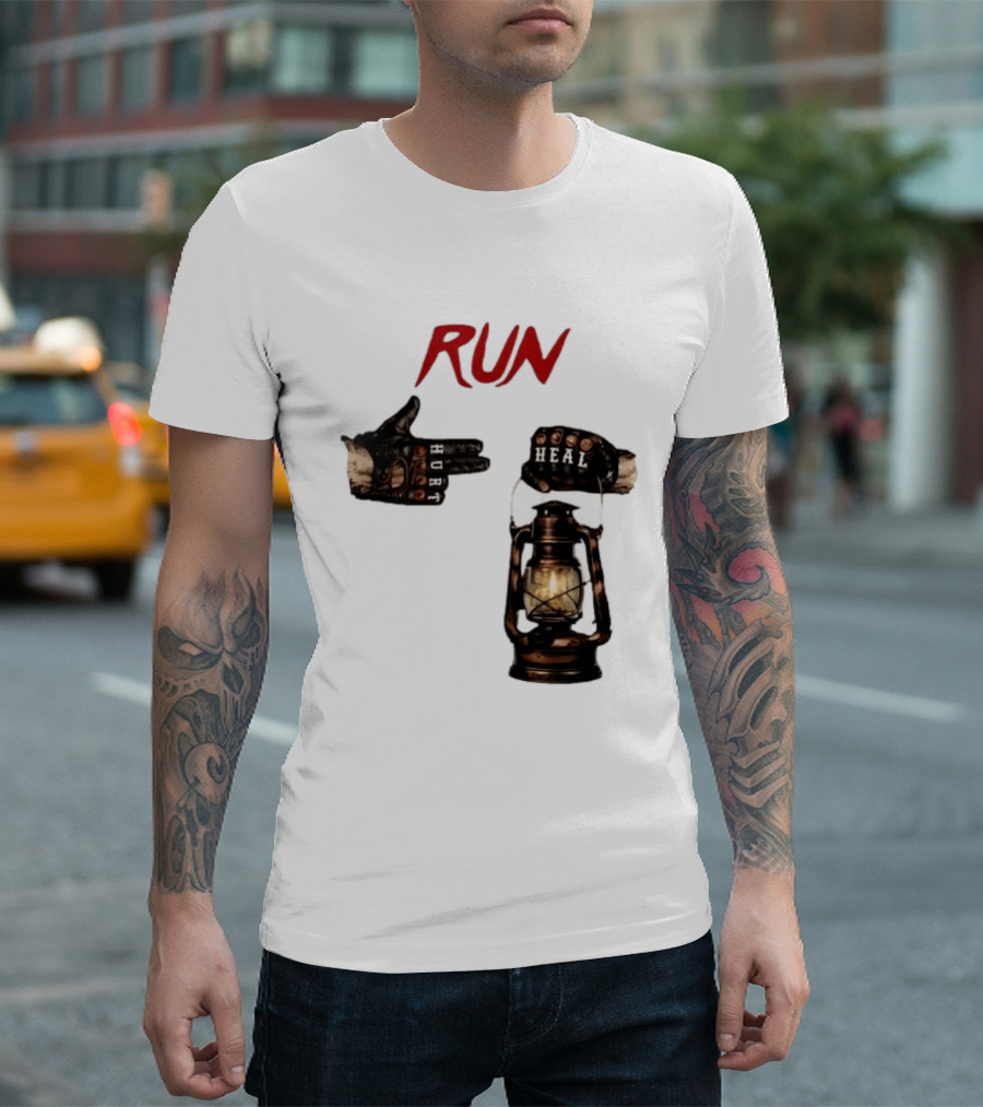 RUN Bray Wyatt Hurt Heal Lantern Mashup T-Shirt