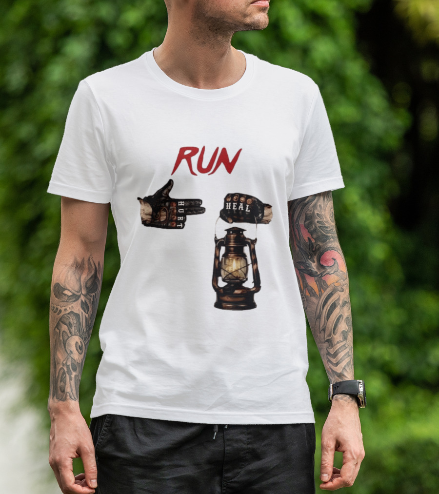RUN Bray Wyatt Hurt Heal Lantern Mashup T-Shirt
