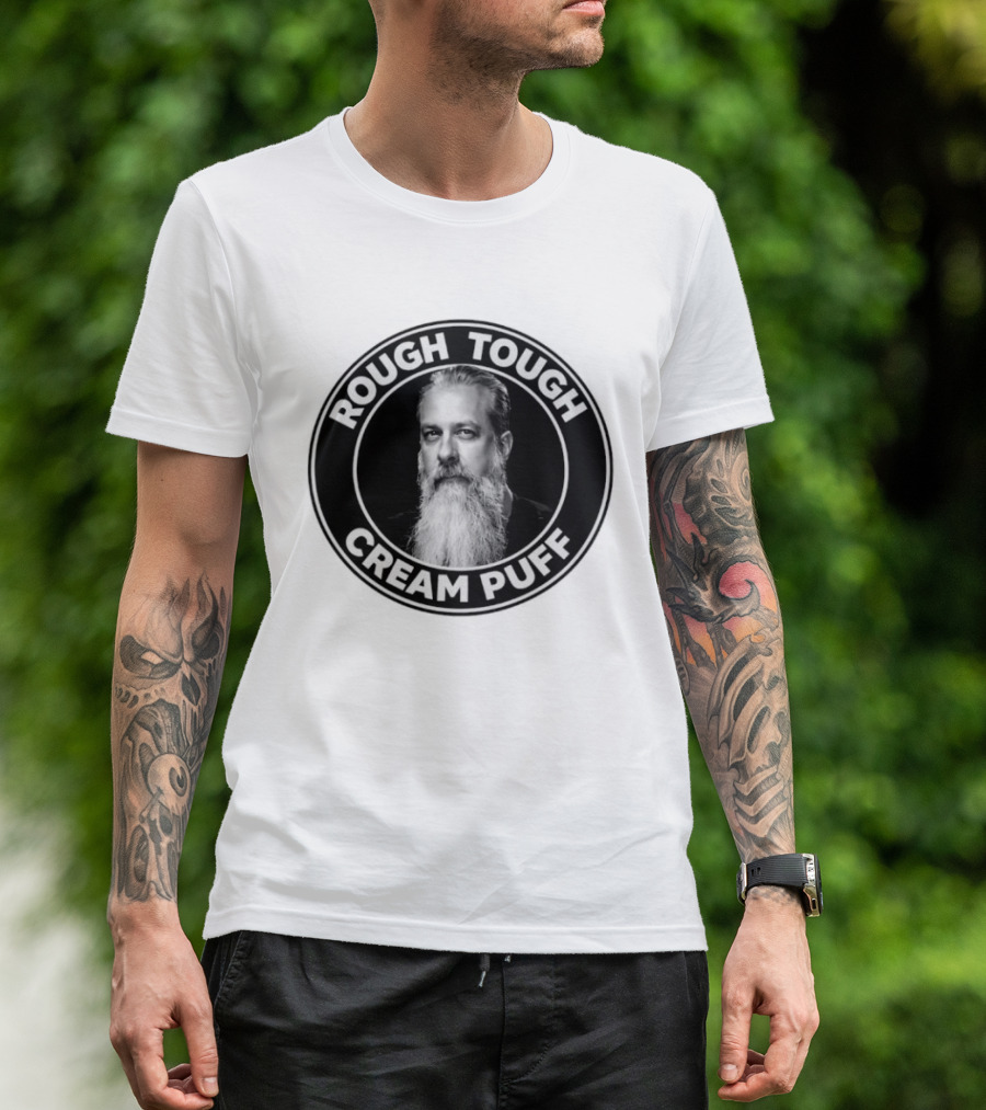 Rough Tough Cream Puff Bearded Man Circular T-Shirt